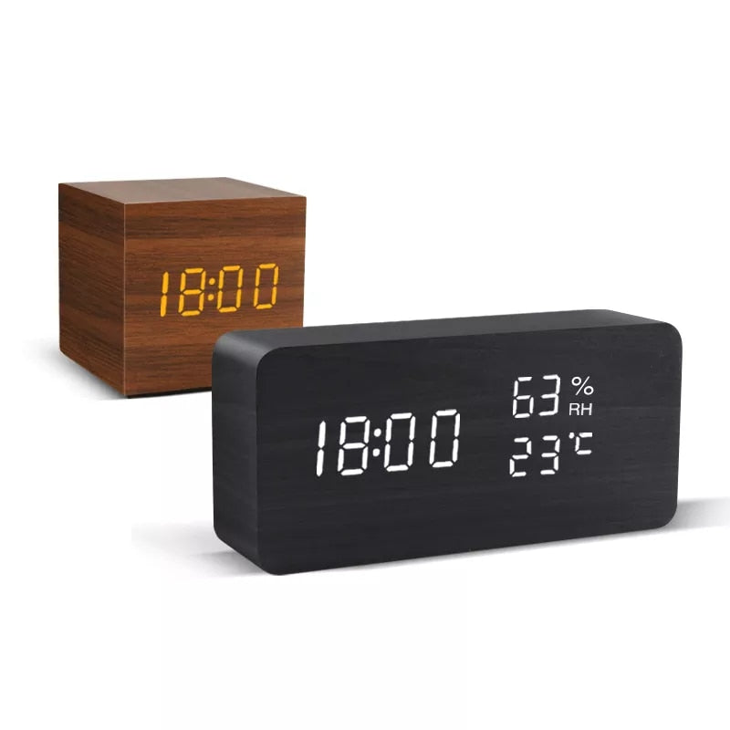 Inthesa™ Wooden Alarm Clock