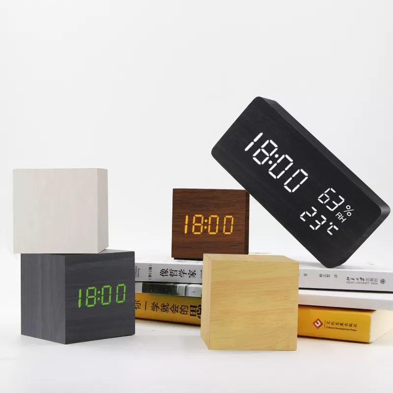 Inthesa™ Wooden Alarm Clock