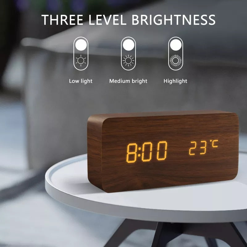 Inthesa™ Wooden Alarm Clock