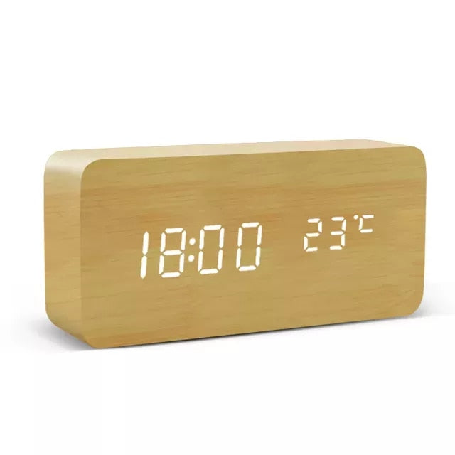 Inthesa™ Wooden Alarm Clock